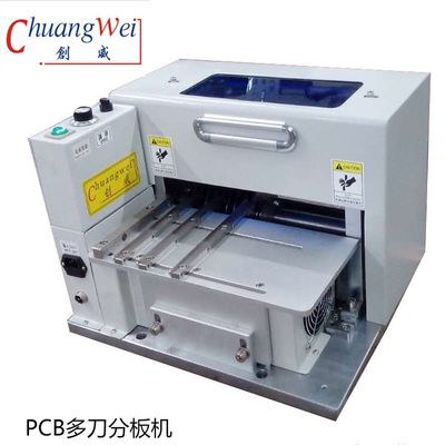 جهاز إزالة الألواح من الألواح المكون من أقراص PCB فعال ومتعدد الاستخدامات مع شفرات دائرية ذات محرك