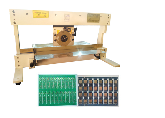 اليدوي أو شبه التلقائي آلة قطع PCB مع حلقية والخطية شفرة قطع 720mm