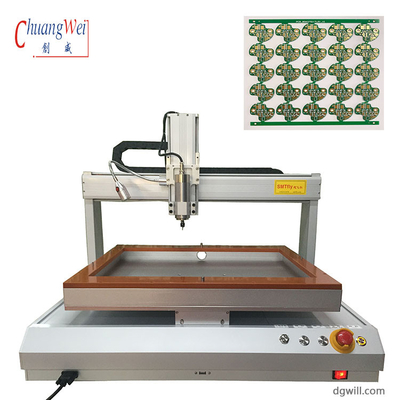 آلة التوجيه PCB المكتبية ذات المقعد الواحد مع سرعة تحديد المواقع 500 مم / ثانية وتصلب كبير