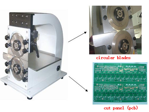 200mm / S مصغرة قطع القص PCB Depanelizer مع اثنين من شفرات دائرة CAB
